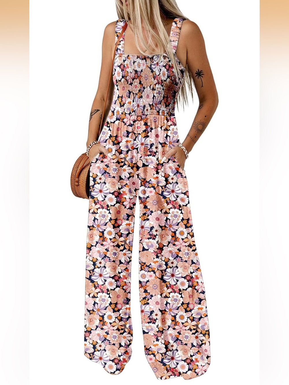 Floral Boho Wide-Leg Jumpsuit